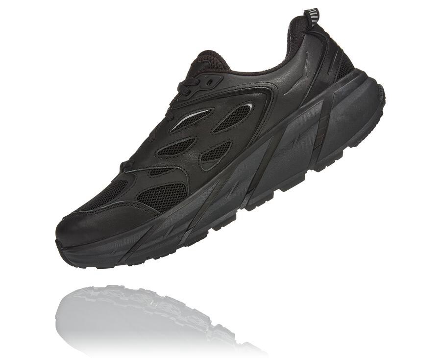 Running Shoes Mens - Hoka One One Clifton L - Black - KWXCOFM-26